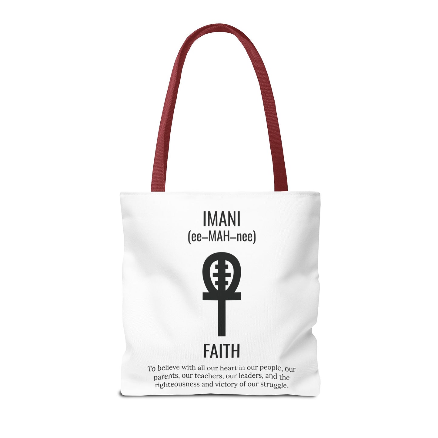 Imani (Day 7) Faith | Tote Bag | White