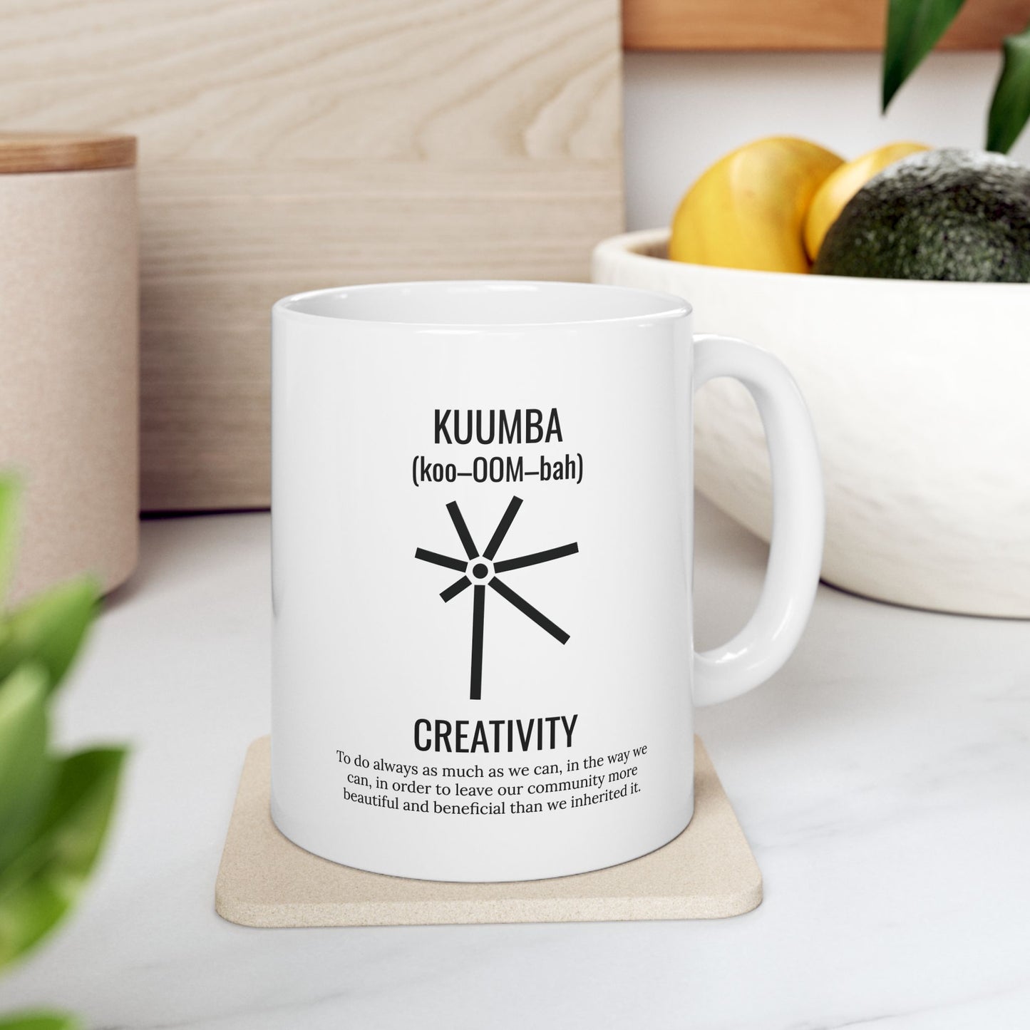 Kuumba (Day 6) | Creativity | 11oz Mug| White |