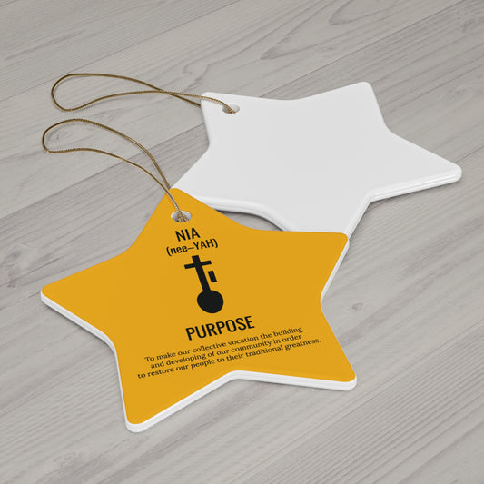Nia (Day 5) | Purpose | Circle or Star Ornament | Yellow