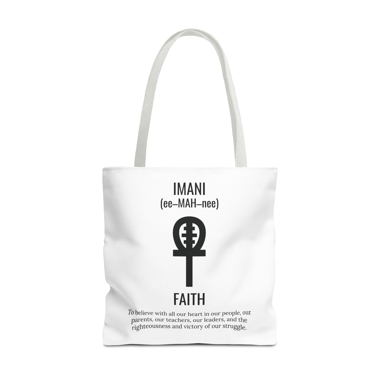 Imani (Day 7) Faith | Tote Bag | White
