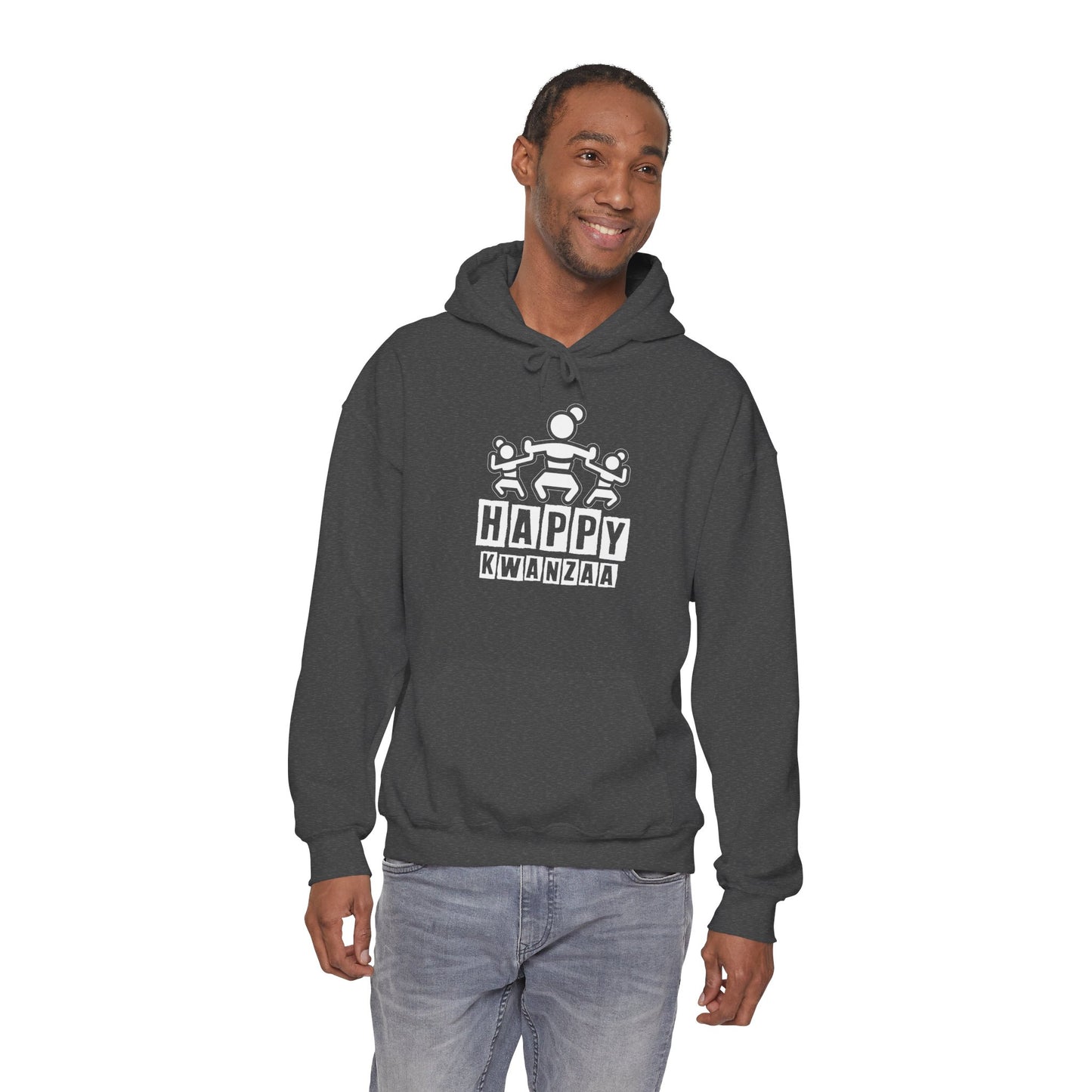 Happy Kwanza Squad | Version 1|White Font| Hooded Sweatshirt