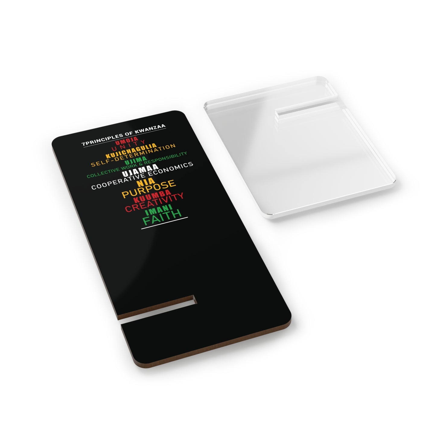 Kwanza Principles | Mobile Display Stand | Black