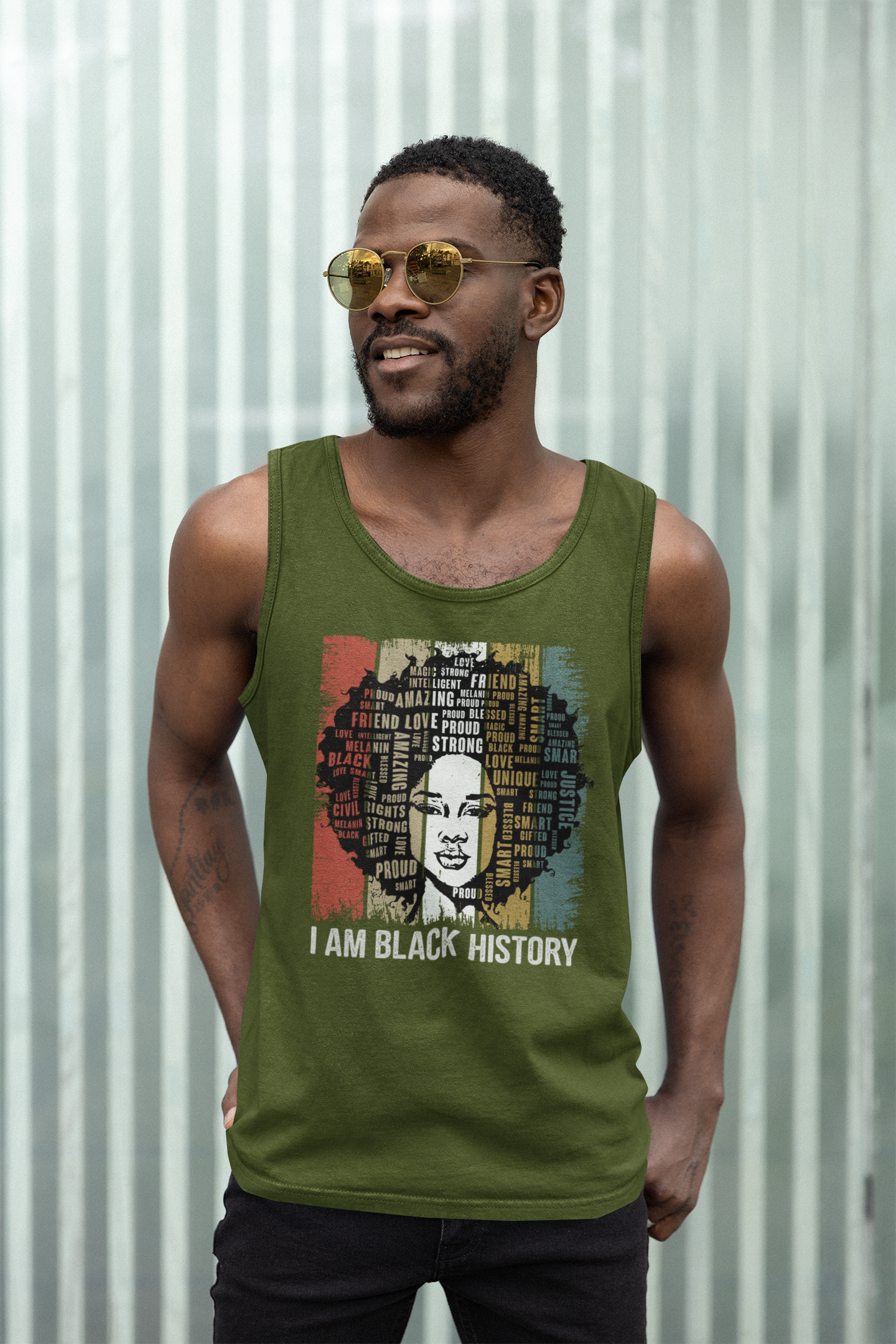 I Am Black History T-Shirt. Tank Top Unisex