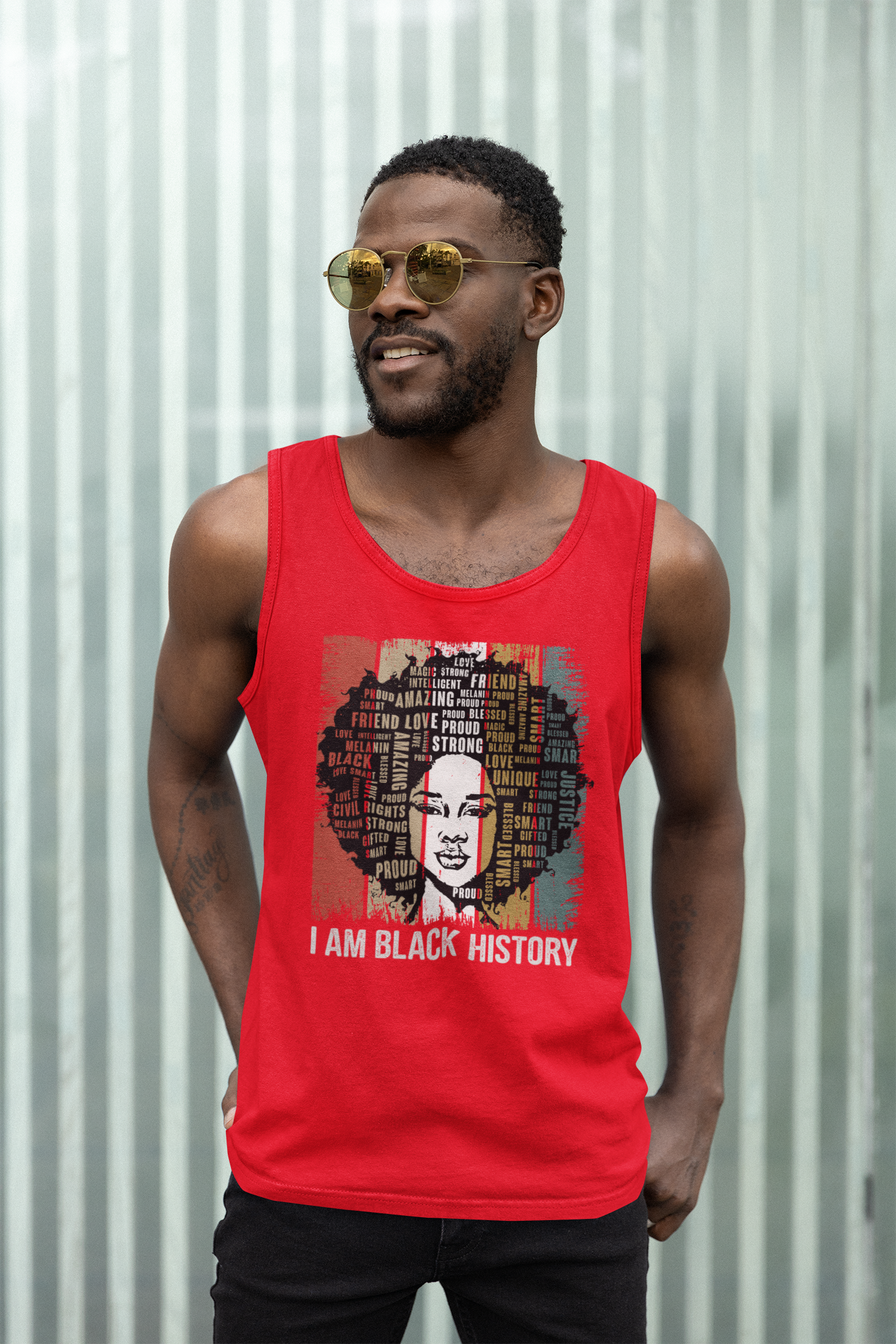 I Am Black History T-Shirt. Tank Top Unisex