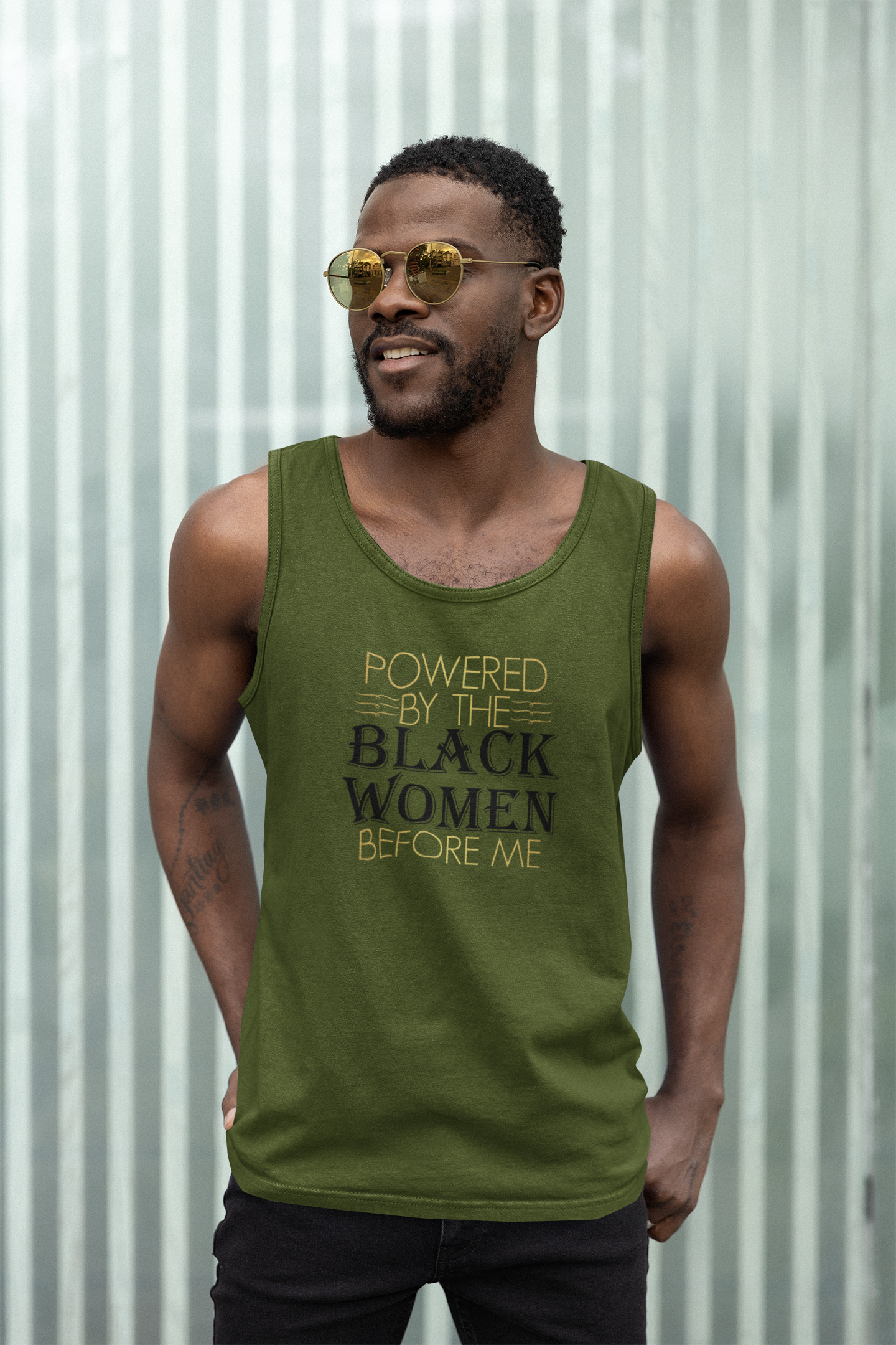 Powered By The Woman Before Me Tank Top Unisex